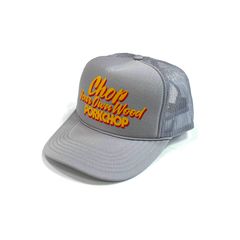 CHOP YOUR OWN WOOD CAP (GRAY) / プリントメッシュキャップ
