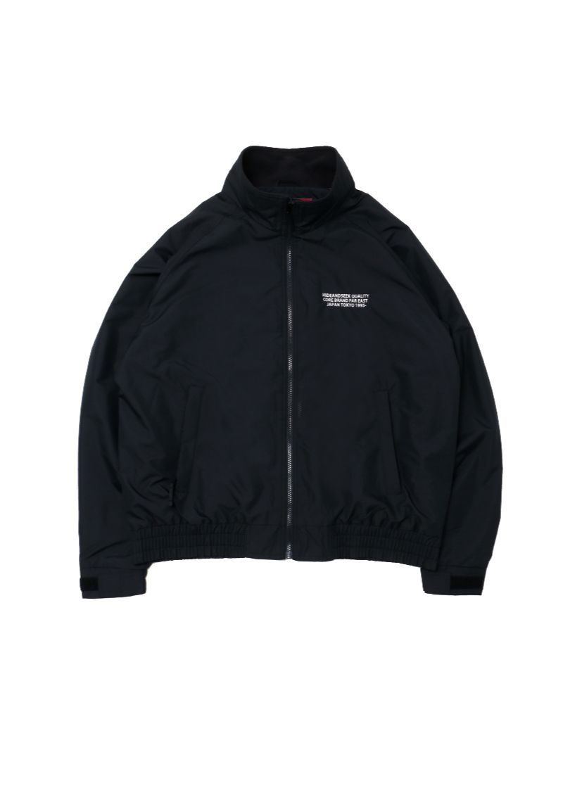 HIDE AND SEEK - ZIP TRACK JACKET (BLACK) / フリースライナー