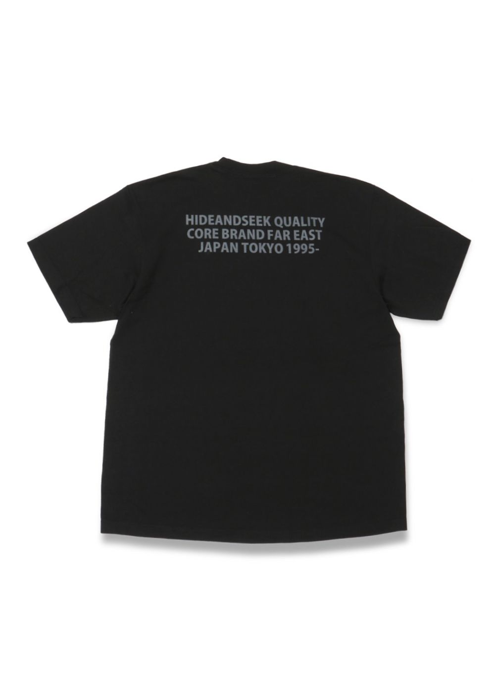 HIDE AND SEEK - Logo S/S Tee-2 BigSilhouette (BLACK