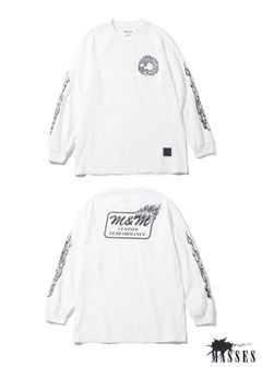 PRINT L/S TEE (×MASSES) (WHITE) / マシス コラボレーション プリントロンT