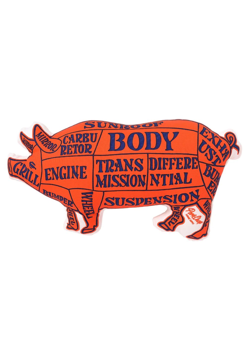 PORK CUSHION (ORANGE/NAVY) / ポーククッション