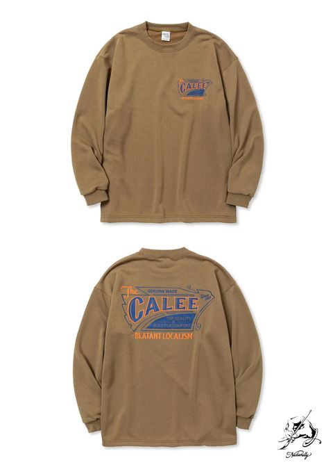 【ラスト1点】AEROKNOT OLD SIGN BOARD L/S SW TEE ＜NATURALLY PAINT DESIGN＞ (OLIVE) / ×ナチュラリーペイント コラボ スウェット