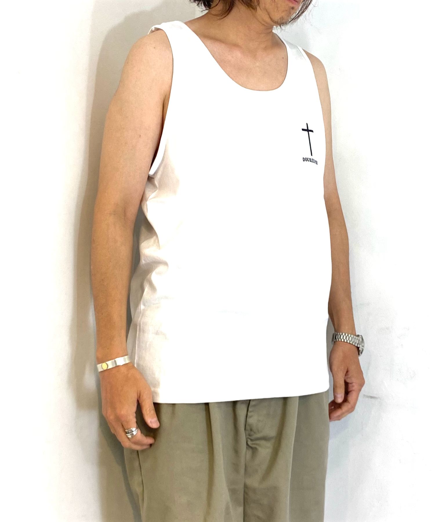 D.B TANKTOP (WHITE) / プリント タンクトップ