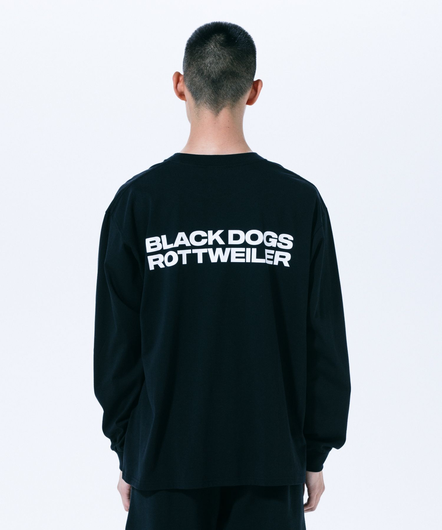 ROTTWEILER - 2 LINE L/S TEE (BLACK) / プリントロンT 