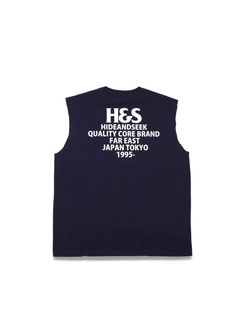 H&S Logo Sleeveless Tee (BigSilhouette) (NAVY) / カットオフ ノースリーブ Tシャツ
