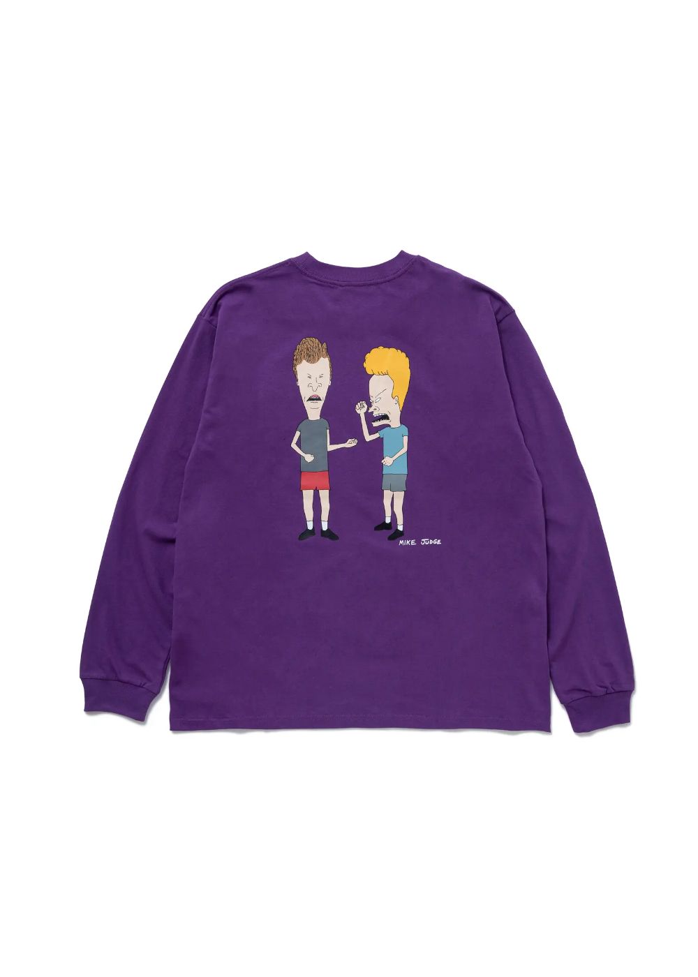 L/S PRINT T "BEVIS AND BUTT-HEAD" (PURPLE) / ビーバス&バットヘッド コラボ ロンTee
