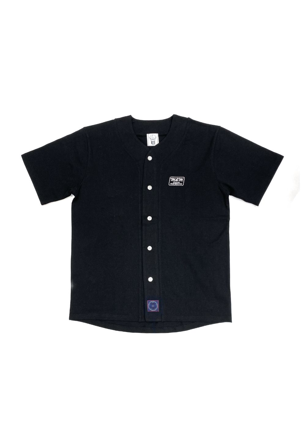 COTTON BASEBALL SHIRT (BLACK) / コットン天竺 ベースボール シャツ