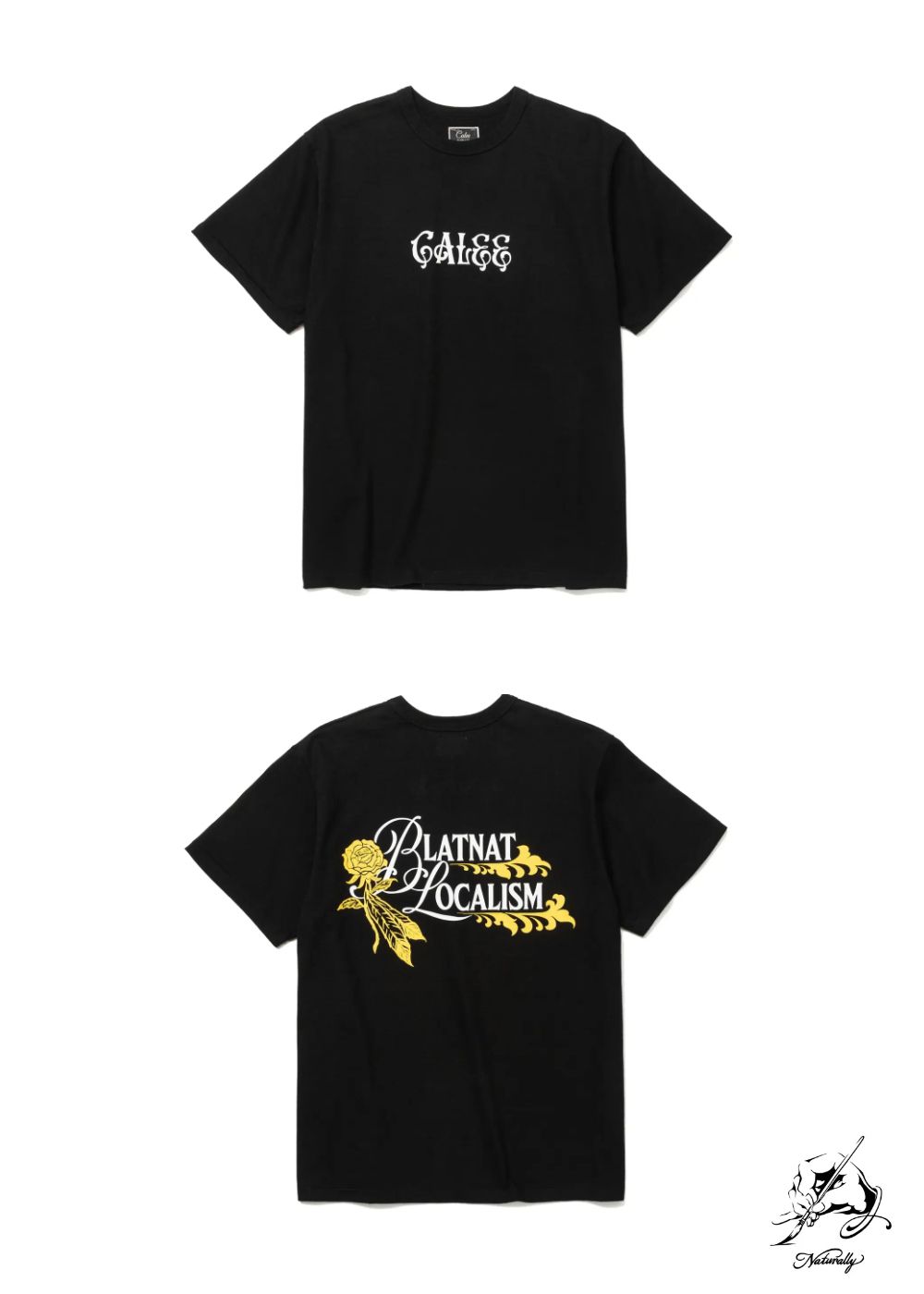 BINDER NECK R&F VINTAGE T-SHIRT ＜NATURALLY PAINT DESIGN＞ (BLACK) / ×ナチュラリーペイント コラボ Tシャツ