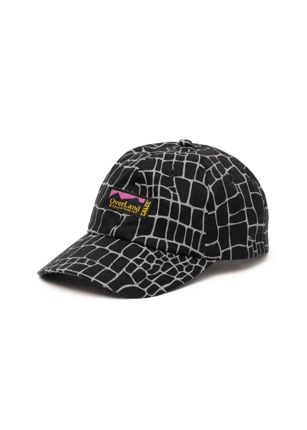 ×OVERLAND REFLECTOR SPIDER WEB SOILD CAP (BLACK) / オーバーランド コラボ キャップ