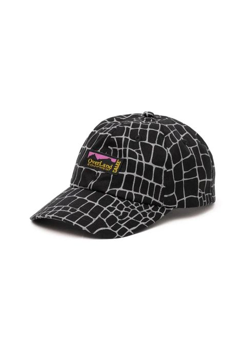 ×OVERLAND REFLECTOR SPIDER WEB SOILD CAP (BLACK) / オーバーランド コラボ キャップ