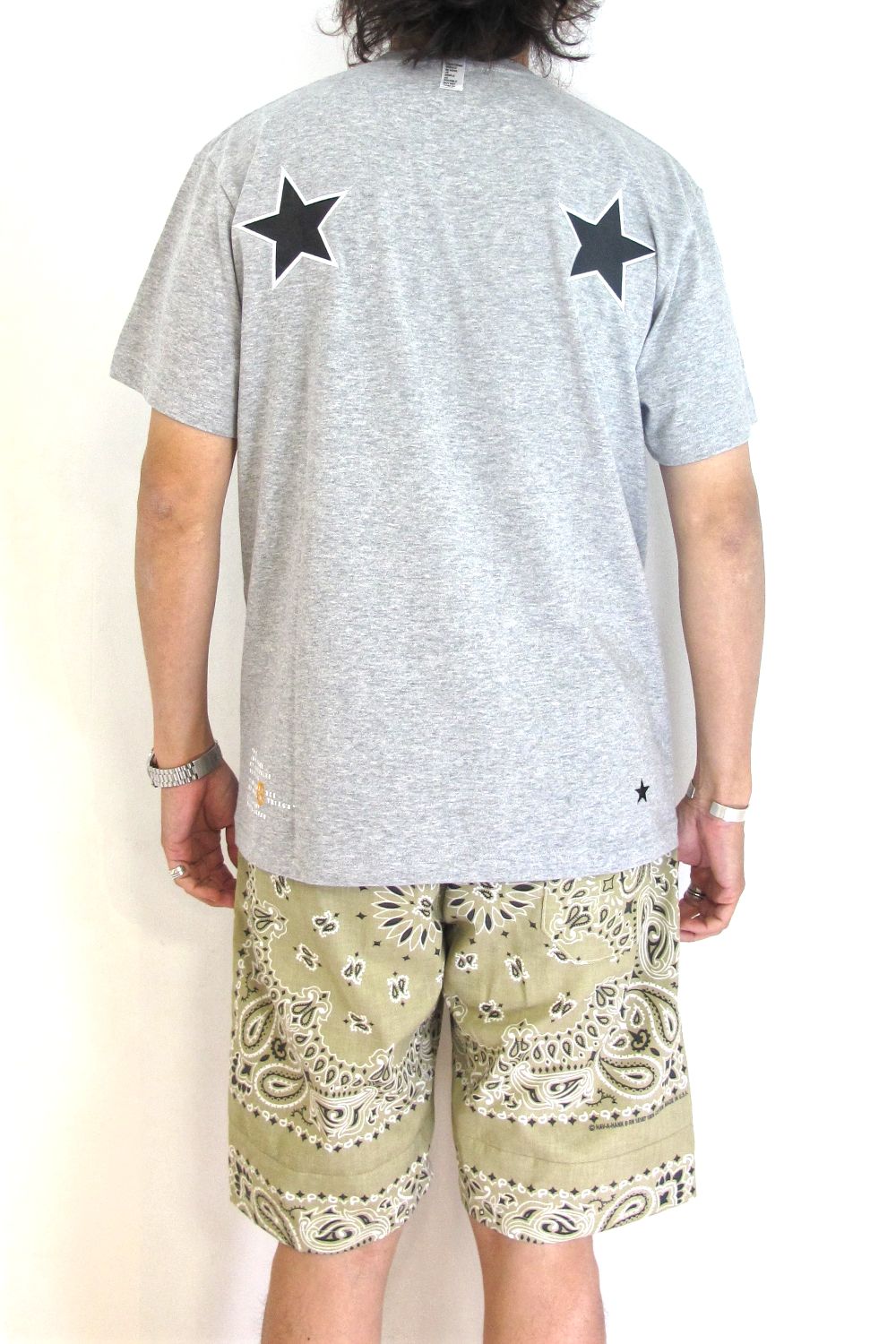 PRINT S/S TEE (GRAY) / アンライバルド コラボT