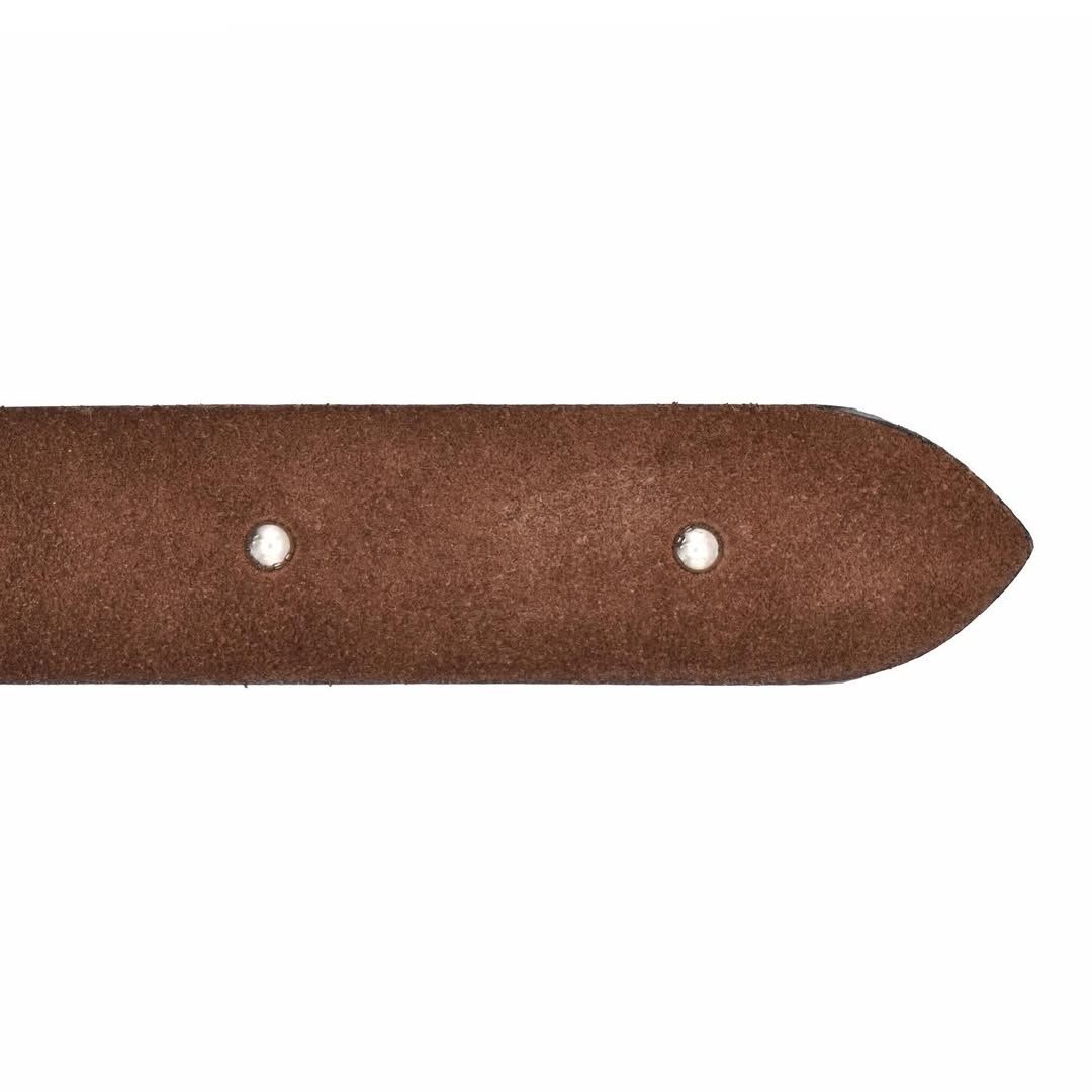 【ラスト1点】Suede Leather Belt (DBR)  / スウェード レザーベルト