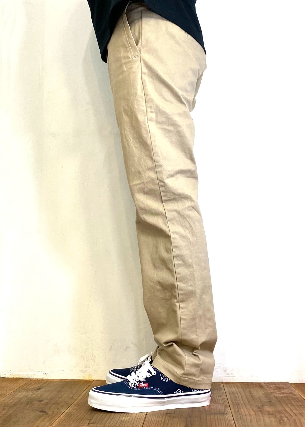 CHINO L/L PANTS SLIM (BEIGE) / スリムタイプ チノ パンツ