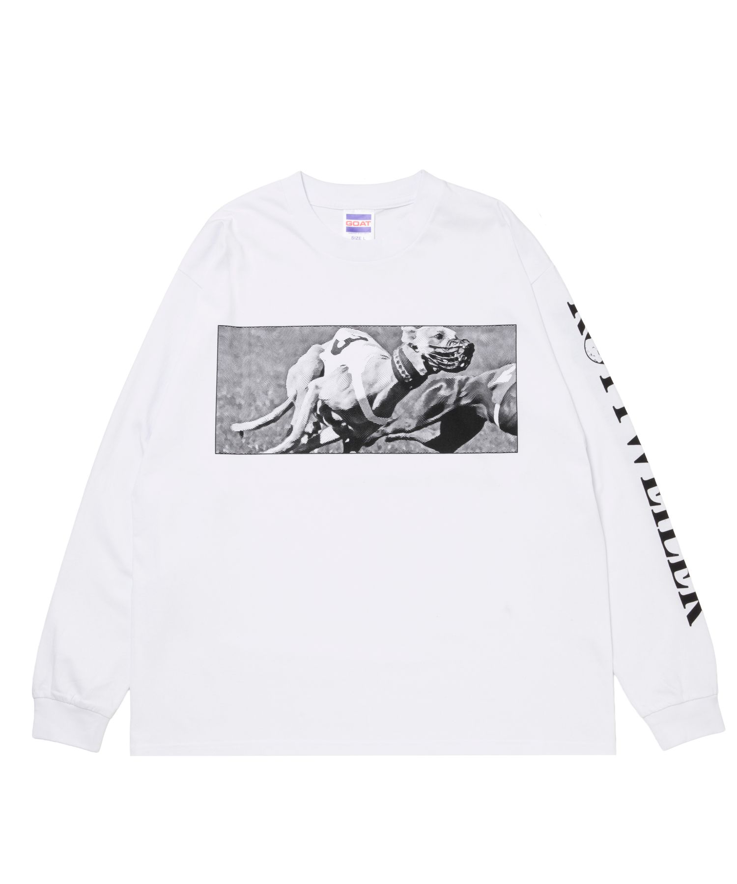 DOGRACE LS TEE (WHITE) / フォト プリント ロング スリーブ Tシャツ