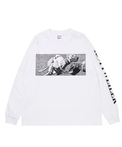 DOGRACE LS TEE (WHITE) / フォト プリント ロング スリーブ Tシャツ