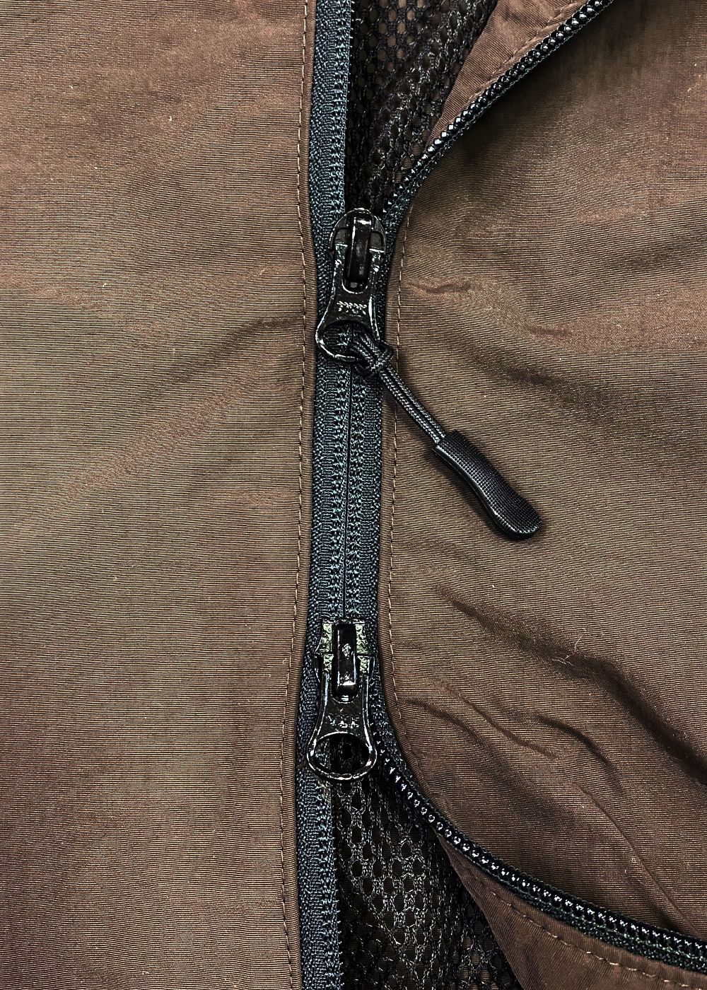 PORK BACK NYLON JKT (DARK BROWN) / ポークバック ナイロン トラック ジャケット