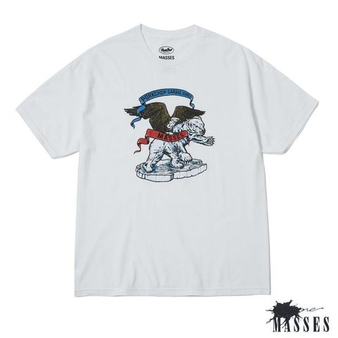 【ラスト1点】POLAR BEAR P (×MASSES) (WHITE) / マシス コラボレーション Tシャツ