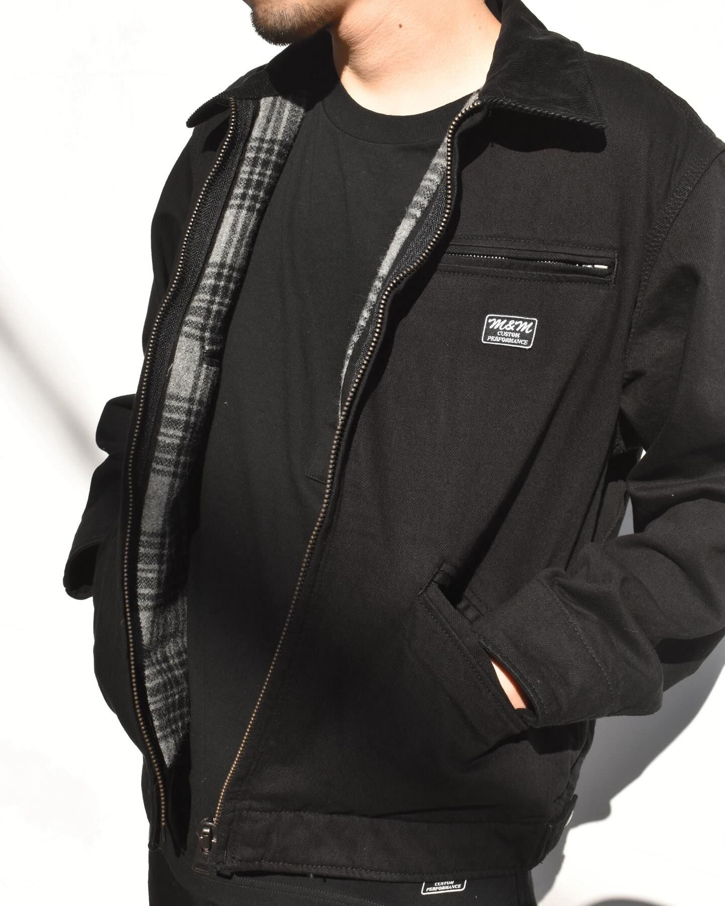 M&M CUSTOM PERFORMANCE × MINEDENIM Black Denim Detroit Jacket (BLACK) / × M&M カスタムパフォーマンス  コラボ ワーク ジャケット
