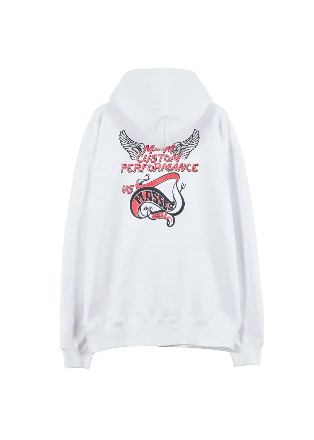 【ラスト1点】×MASSES HOODED HELL (WHITE) / マシス コラボレーション スウェット パーカー