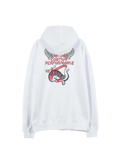 【ラスト1点】×MASSES HOODED HELL (WHITE) / マシス コラボレーション スウェット パーカー