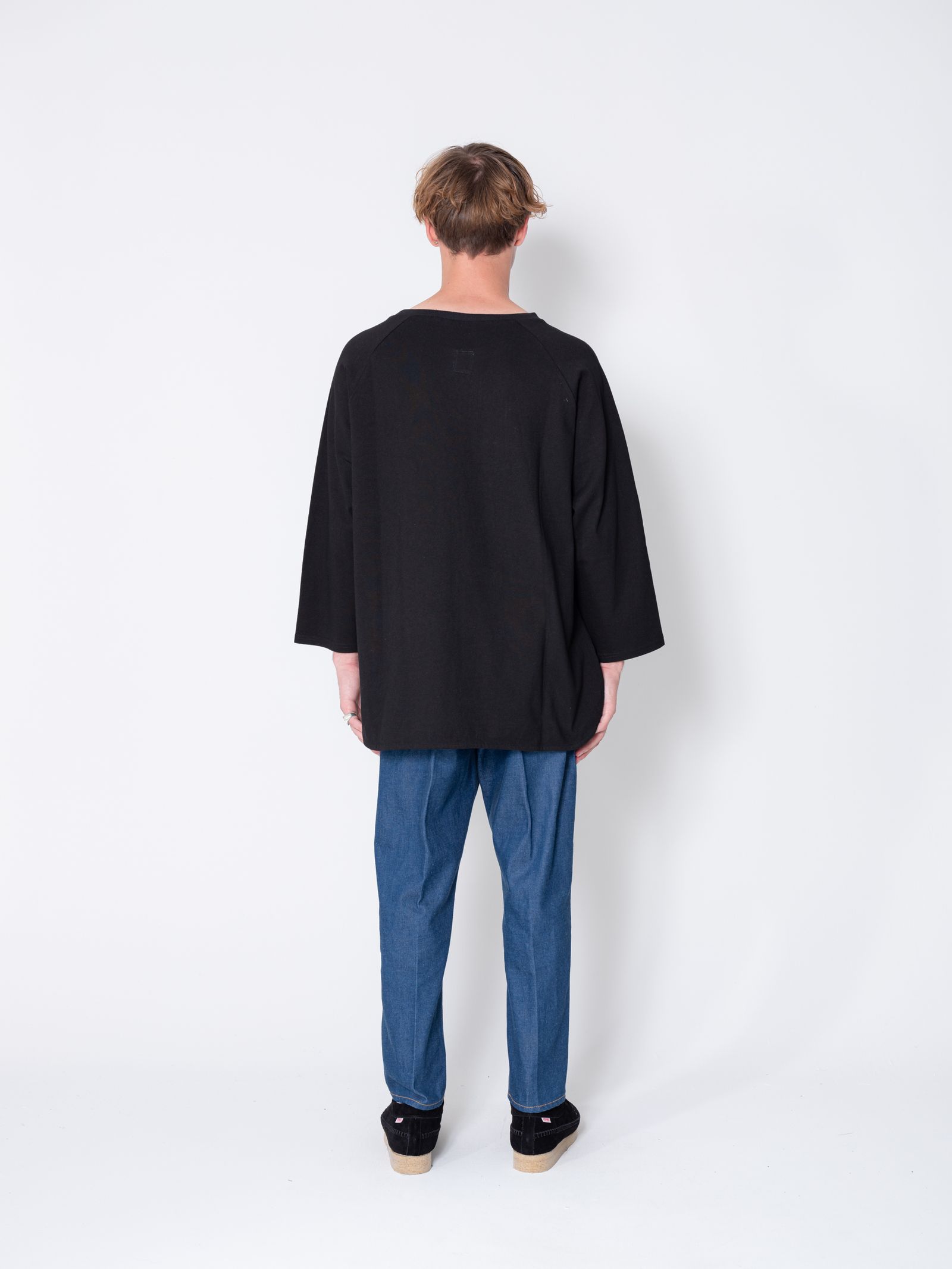 3/4 SLEEEVE BASEBALL TEE "BABE" (BLACK) / グッドウェア コラボ ベースボールTee