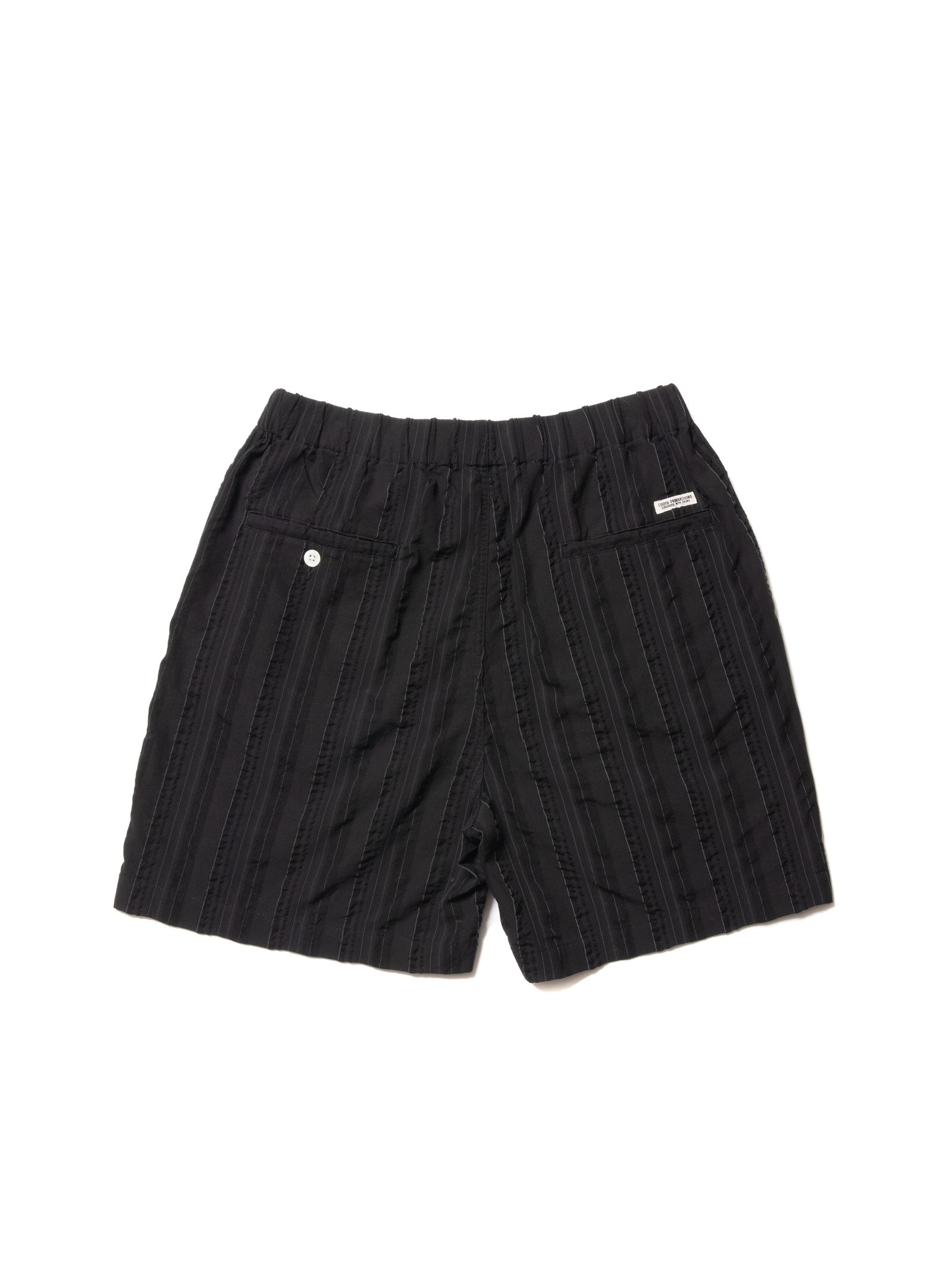 COOTIE PRODUCTIONS - Stripe Sucker Cloth 2 Tuck Easy Shorts (BLACK