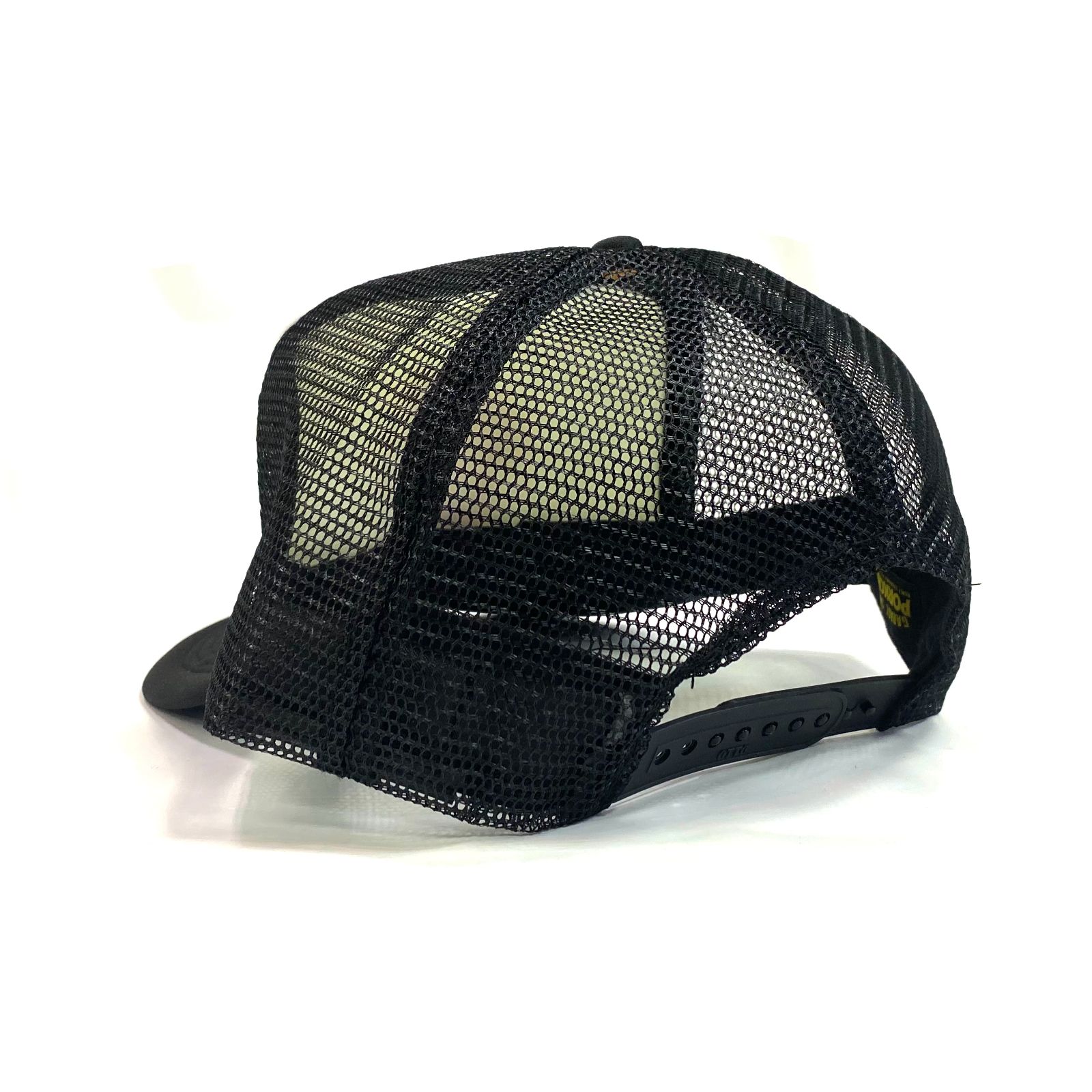 PORKCHOP - STENCIL CS MESH CAP (BLACK×WHITE) / プリント メッシュ