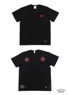 PRINT S/S TEE (BLACK) / アンライバルド コラボT