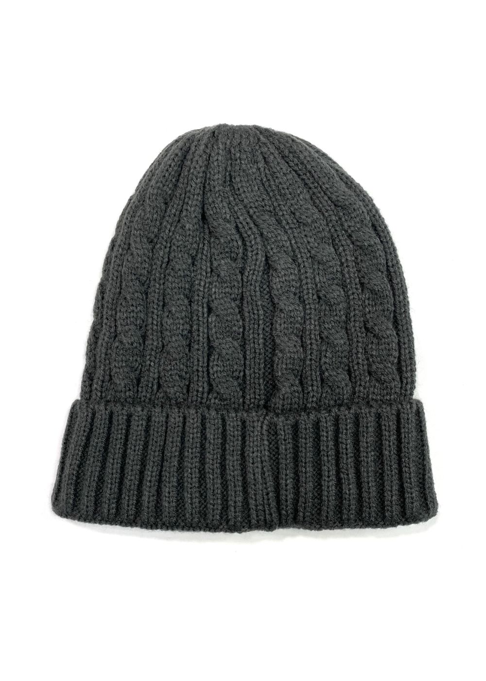 M&M CUSTOM PERFORMANCE - CABLE KNIT CAP (D.GRAY) / ロゴワッペン