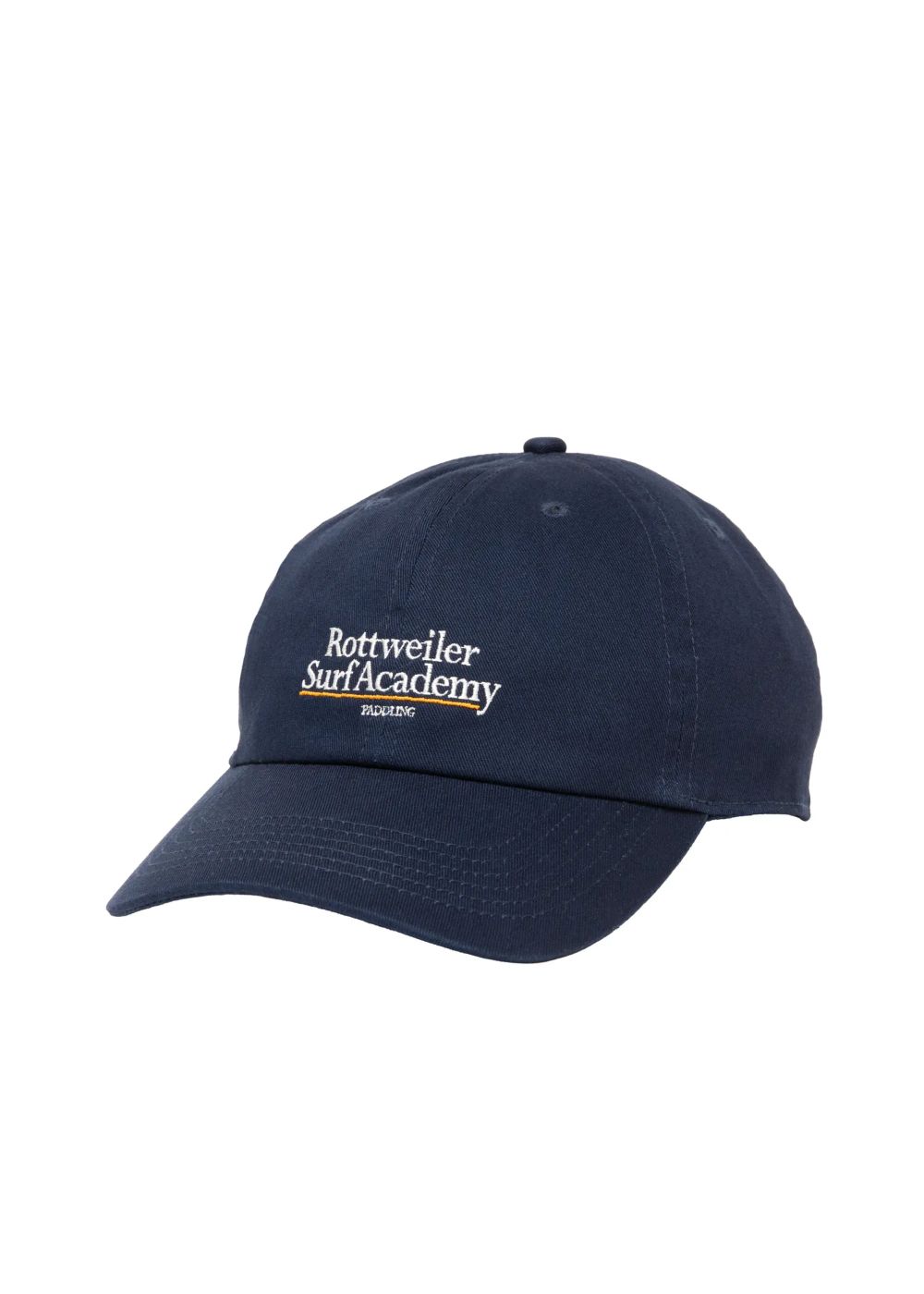 SURF ACADEMY CAP (NAVY) / ロゴ刺繍 ダッド キャップ。