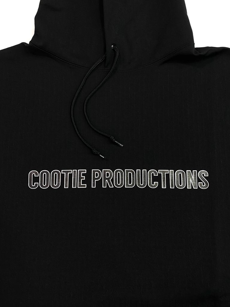 COOTIE PRODUCTIONS - Polyester Ripstop Jersey Hoodie (BLACK 