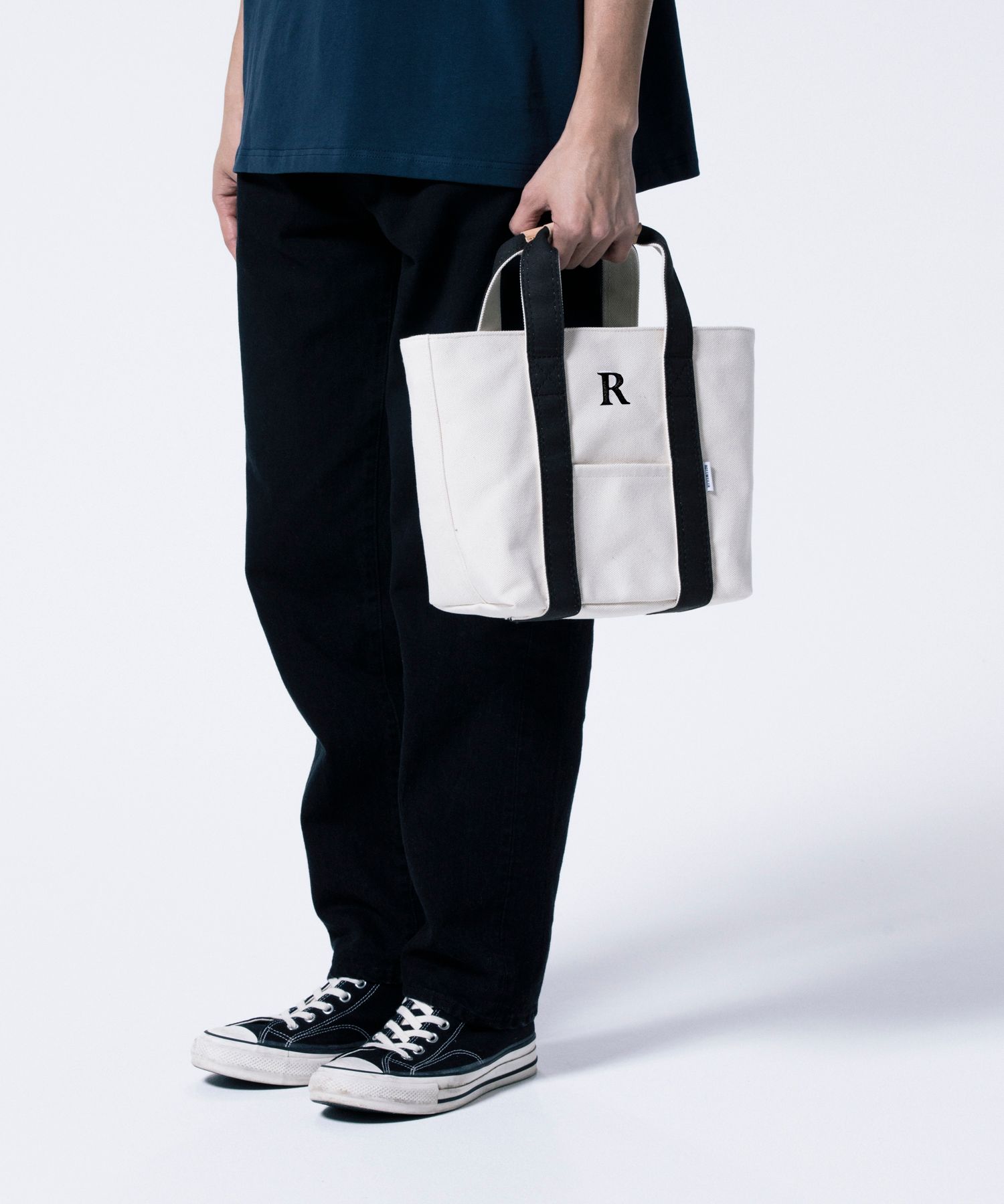 R9 MIDIUM TOTE BAG (IVORY) / 定番 キャンバス トート バッグ
