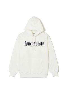BV gothic logo hoodie (WHITE) / ゴシック ロゴ スウェット パーカー