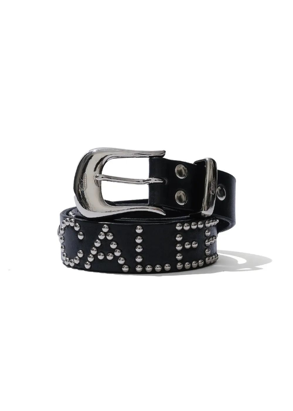 × KEBOZ STUDS LEATHER BELT (BLACK) / ケボズ コラボ スタッズ レザー ベルト