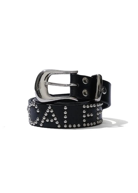 × KEBOZ STUDS LEATHER BELT (BLACK) / ケボズ コラボ スタッズ レザー ベルト
