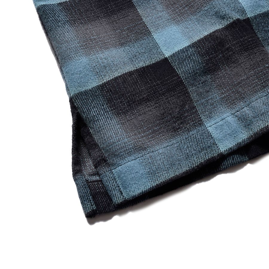 C.R Flow Ombre Check Open Collar L/S SH  (BPT) / オンブレチェック オープンカラーシャツ