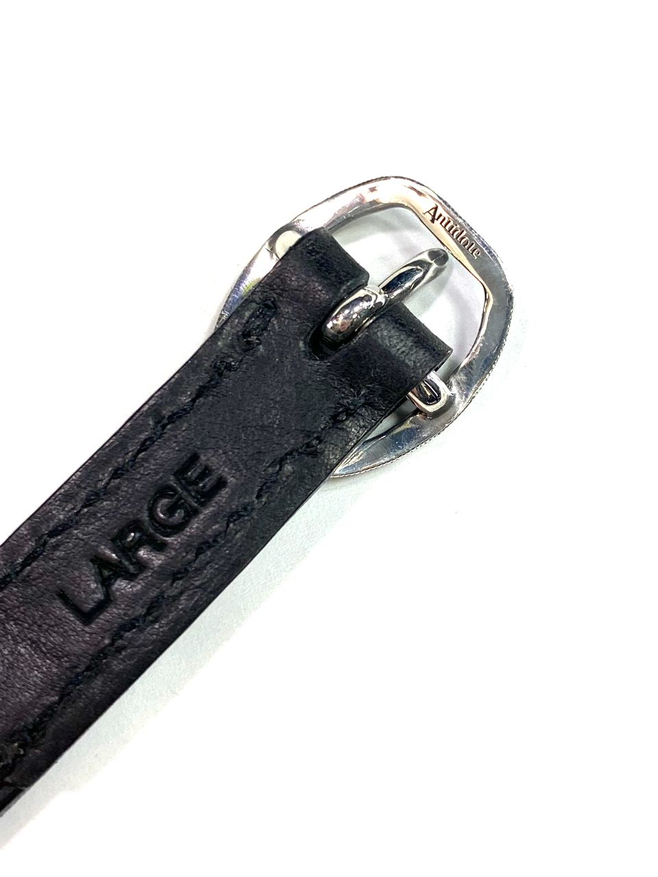ANTIDOTE BUYERS CLUB/Narrow Harness Leather Belt（Black