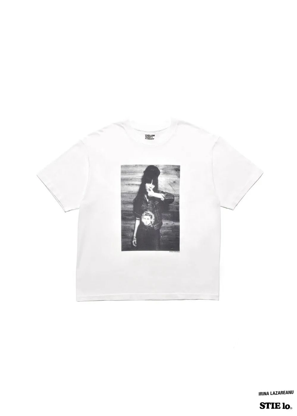 【ラスト1点】Stie-lo × Irina.L “Presley" T-SH (WHITE) / ×スティーロ×イリーナ・ラザレアヌ コラボ フォト Tシャツ