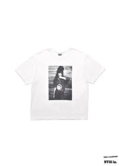 【ラスト1点】Stie-lo × Irina.L “Presley" T-SH (WHITE) / ×スティーロ×イリーナ・ラザレアヌ コラボ フォト Tシャツ