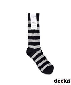 ×decka Border Rib SOX (GRT) / デッカ コラボ ボーダー ソックス