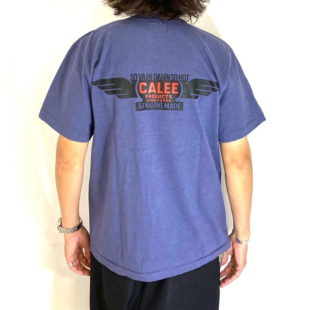 BINDER NECK WING LOGO VINTAGE TEE ＜NATURALLY PAINT DESIGN＞ (DARK PURPLE) / ×ナチュラリーペイント コラボ Tシャツ
