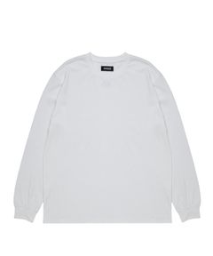 R9 BASIC LS TEE (WHITE) /  オリジナル ロゴプリント Tシャツ