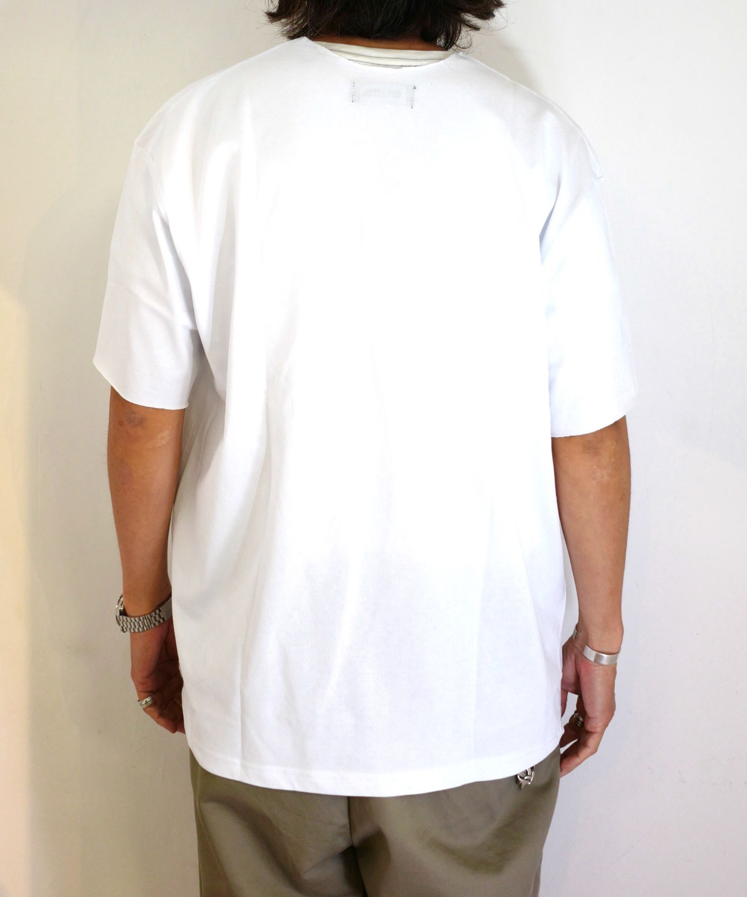 ROTTWEILER - R9 CUTOFF TEE (WHITE) / オリジナル カットオフ T