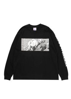 DOGRACE LS TEE (BLACK) / フォト プリント ロング スリーブ Tシャツ