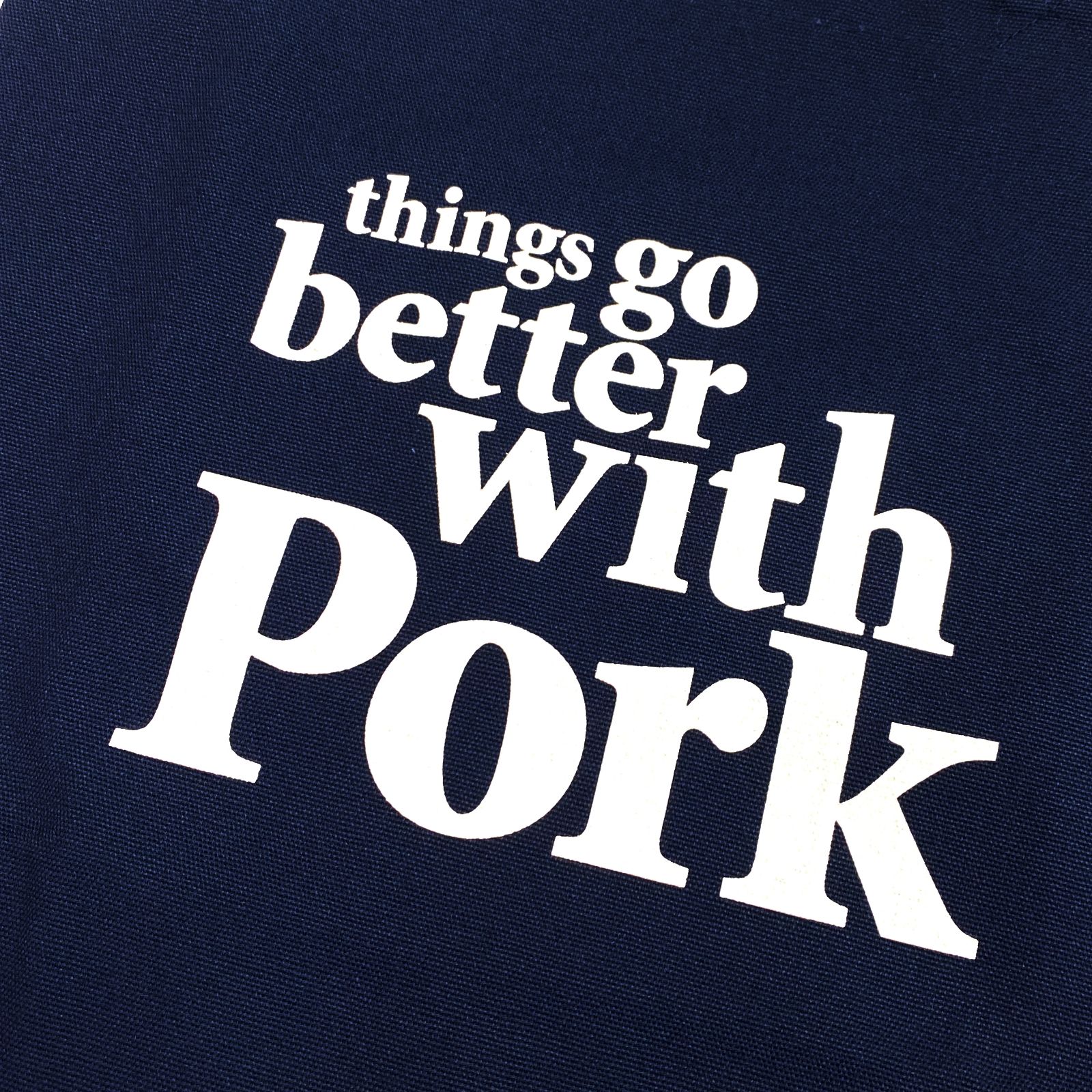 【ラスト1点】THINGS GO BETTER TOTE BAG (NAVY) / プリントトートバッグ