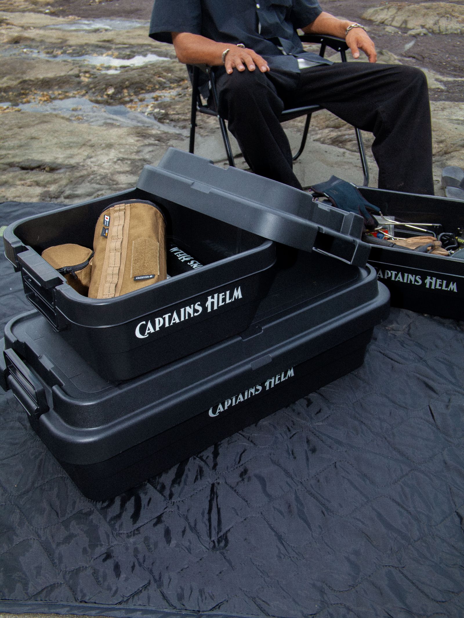 UTILITY BOX LOW -30L- (BLACK) /  ユーティリティ ボックス