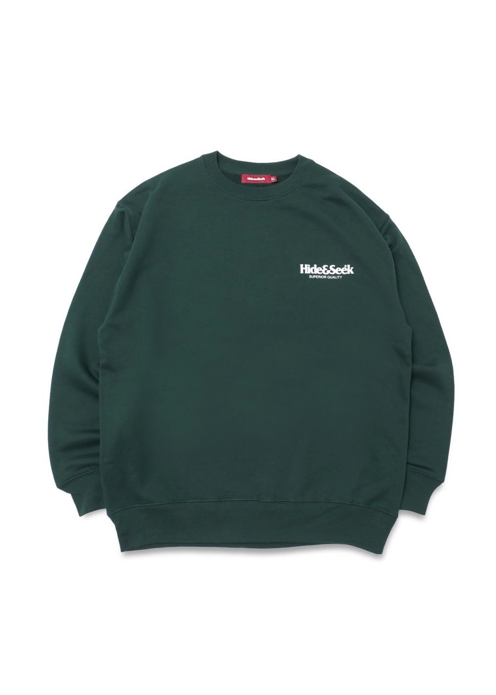 HIDE AND SEEK - 【ラスト1点】LOGO SWEAT SHIRT (GREEN) / ロゴ