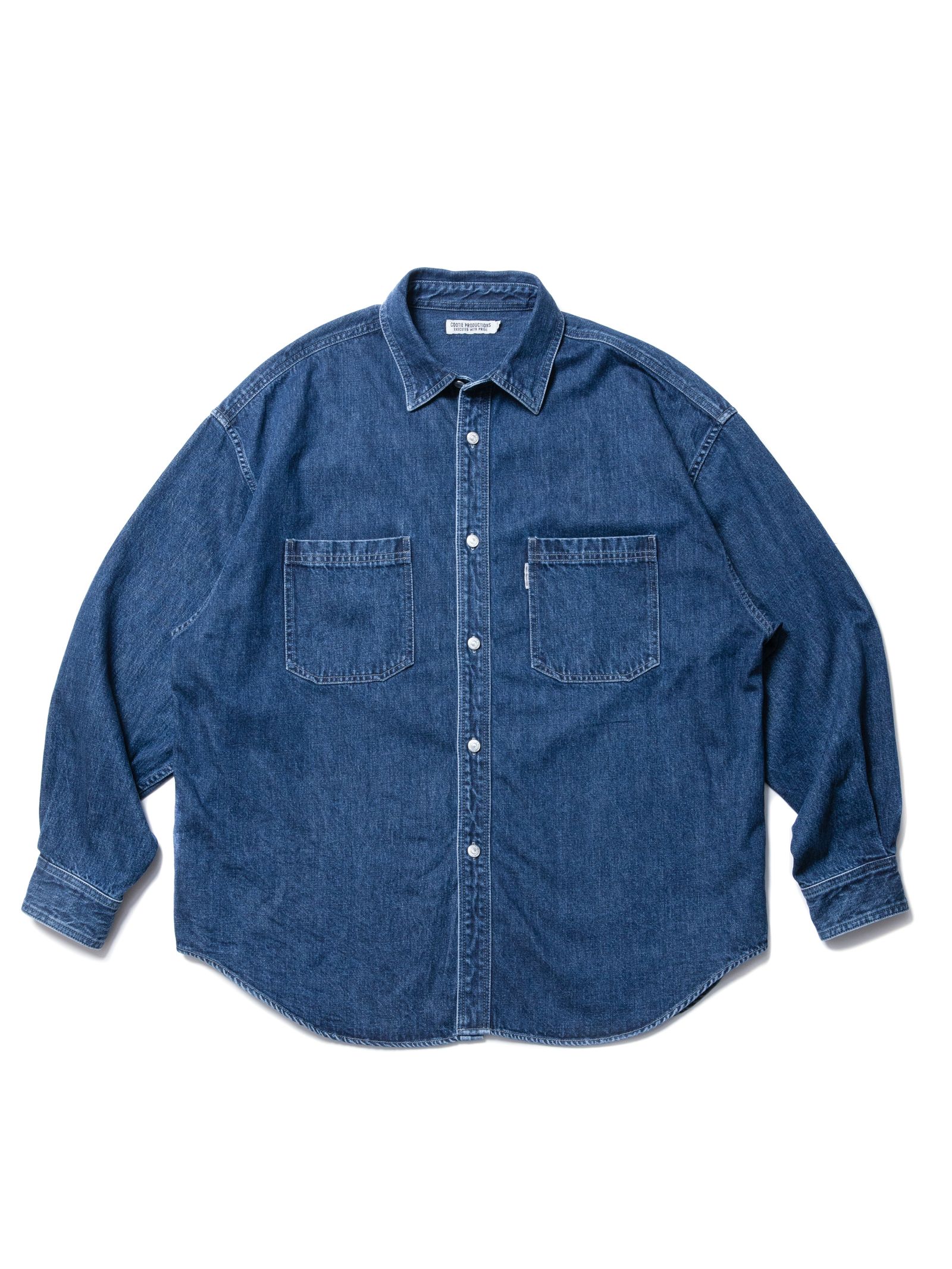 COOTIE PRODUCTIONS - Denim Work Shirt (INDIGO FADE) / デニムビッグ