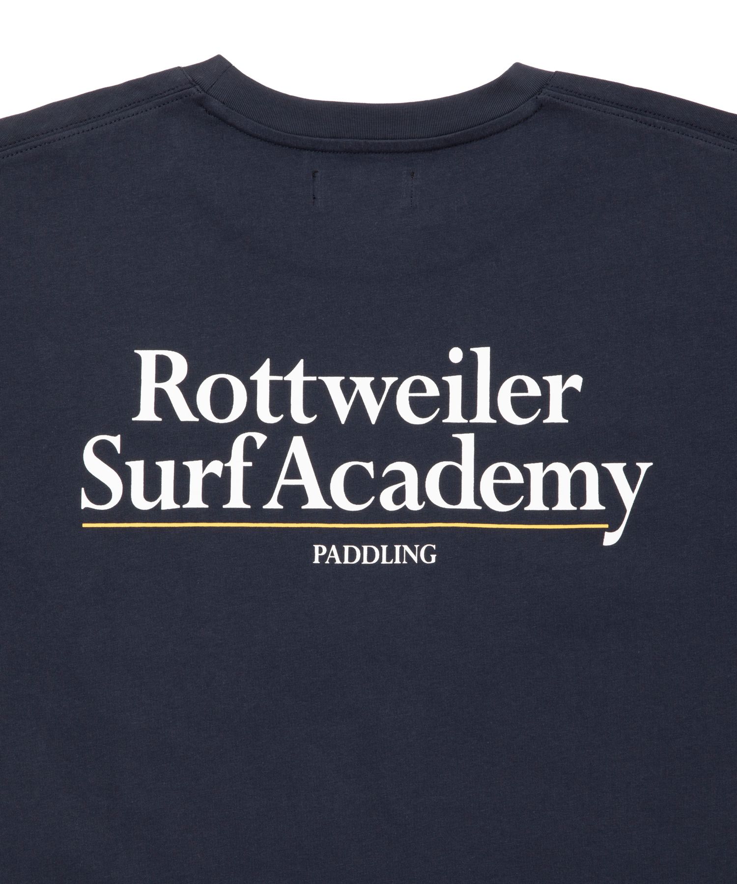 R9 SURF ACADEMY LS TEE (NAVY) /  オリジナル ロゴプリント ロングスリーブ Tシャツ