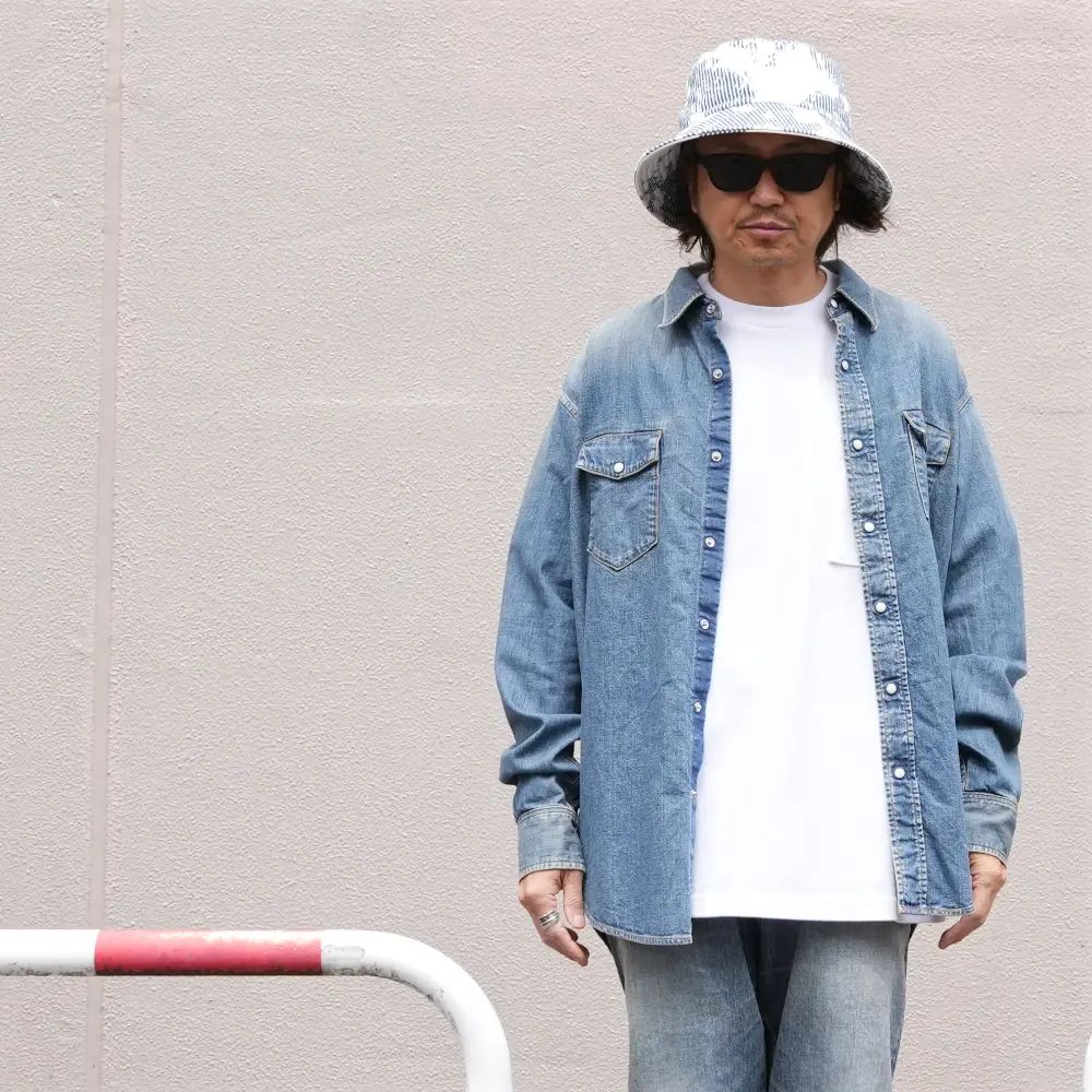 【ラスト1点】L.Western SH USD (USD) / デニム ウエスタン シャツ